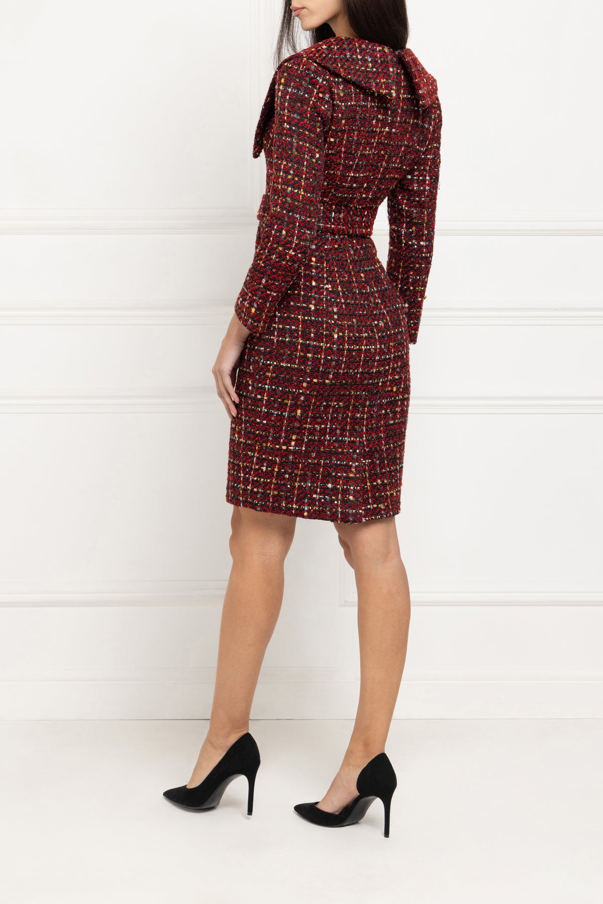 TweedBeltedPencilDressPOINSETT 