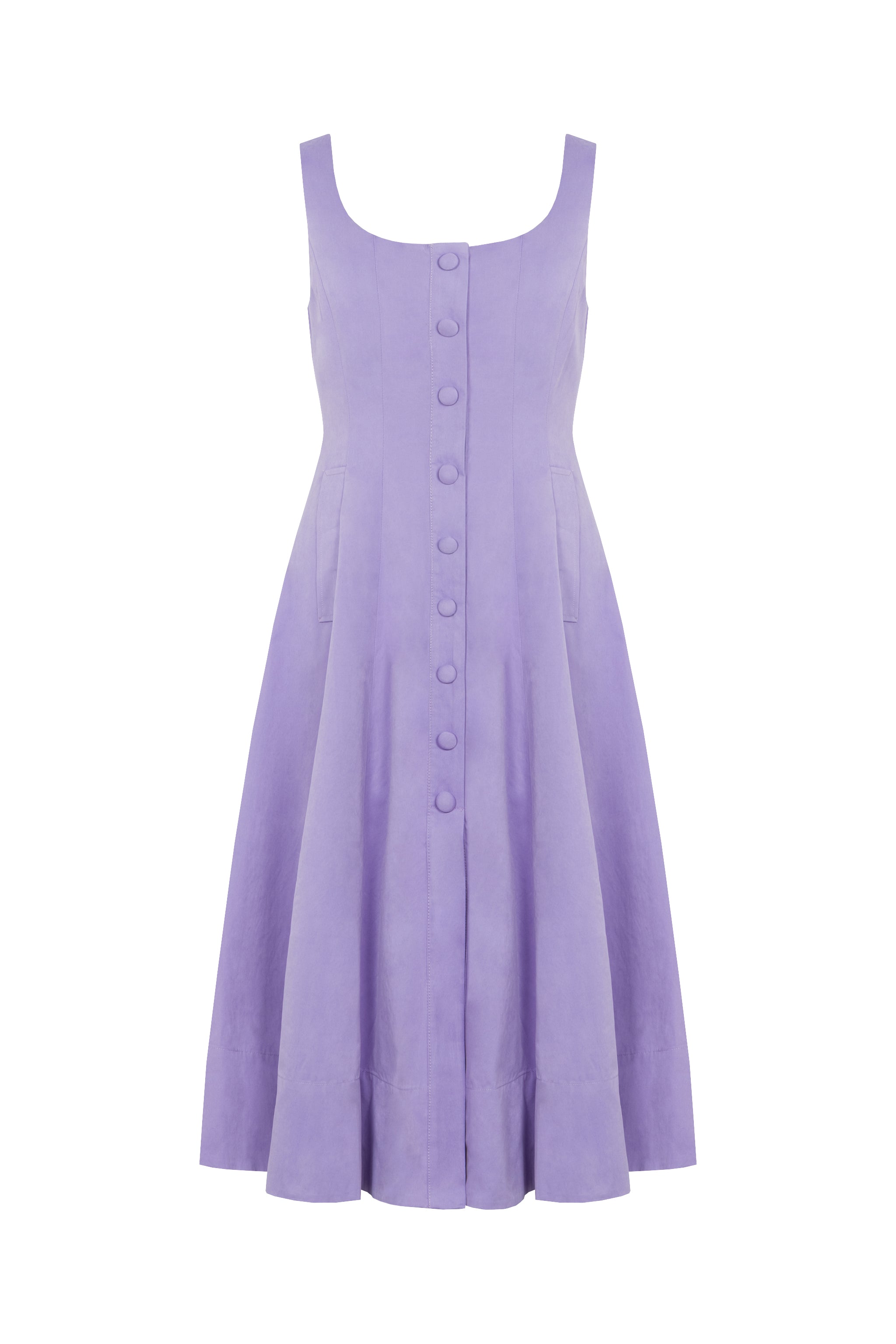 Boat Neck Dress (Violet)
