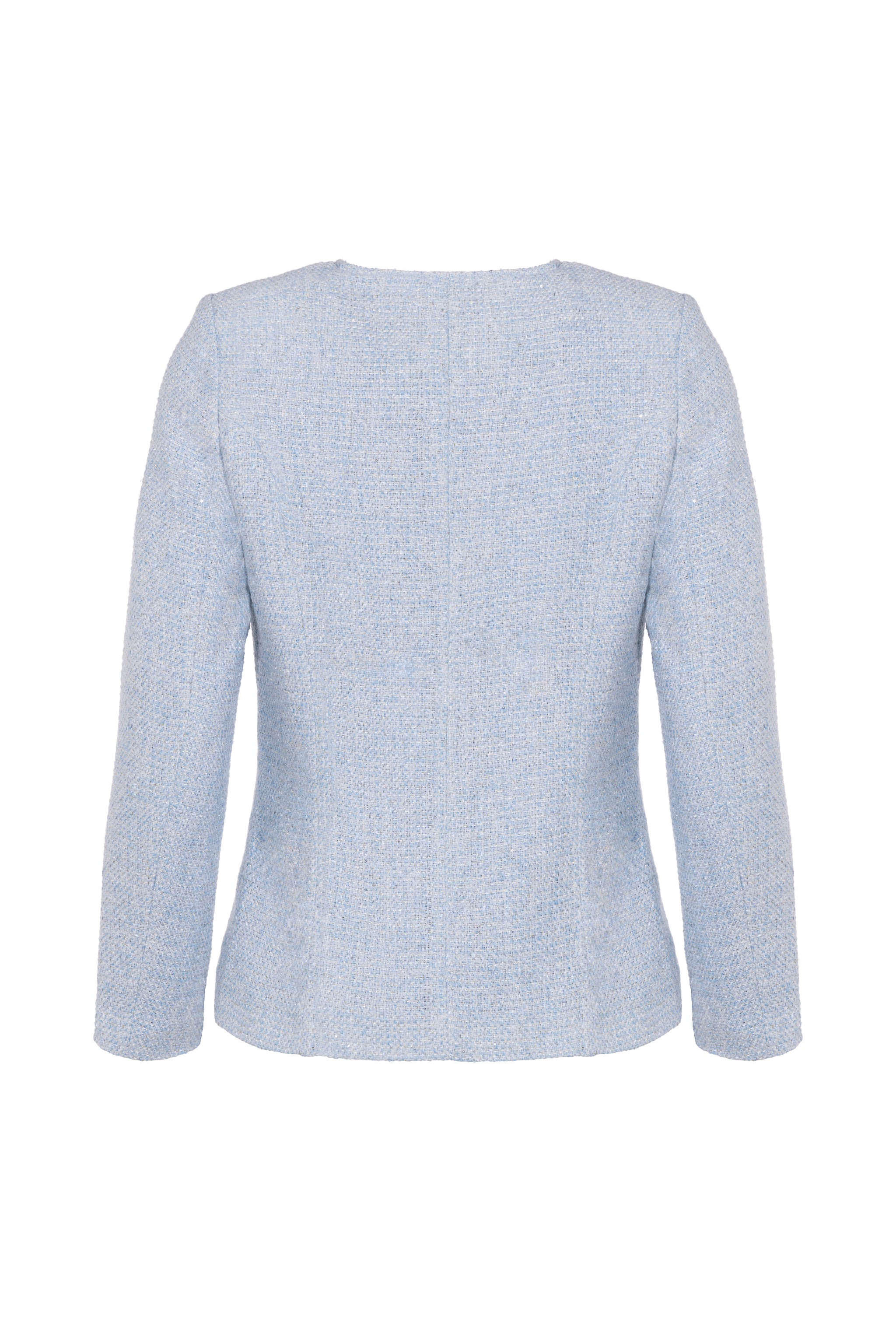 Light Weight Tweed Jacket (Powder Blue)