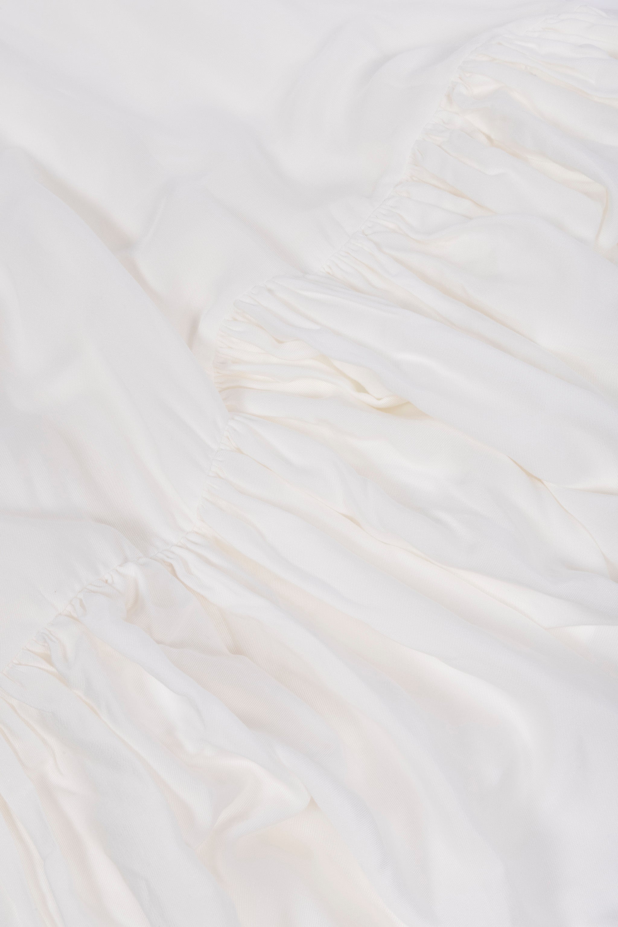 Ruffle Hem Dress (White)