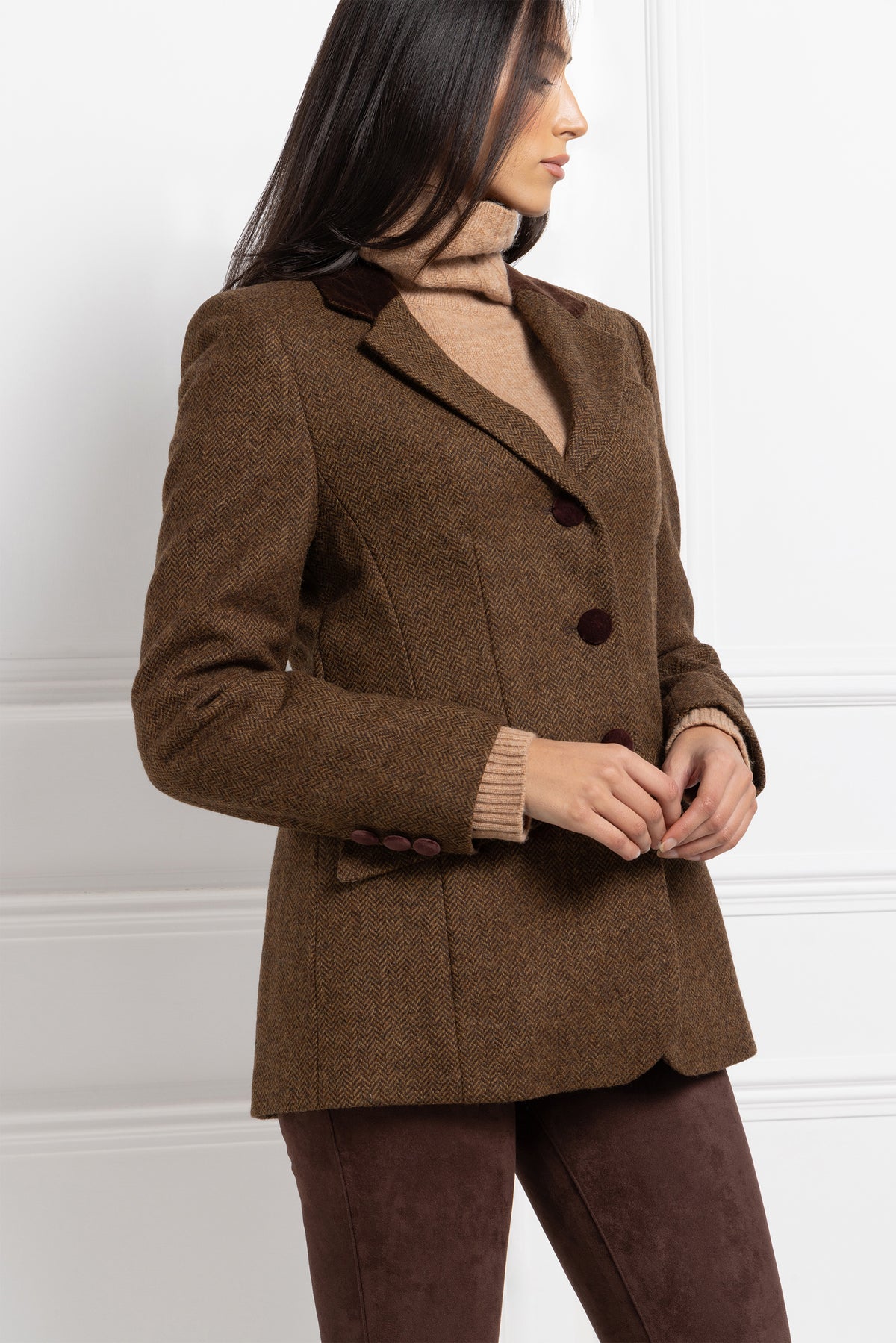 Lauren Ralph Lauren Jackets & Coats | Lauren Ralph Lauren Wool Tweed Brown Blazer Size 8 | Color: Brown | Size: 8 | Kmresale's Closet