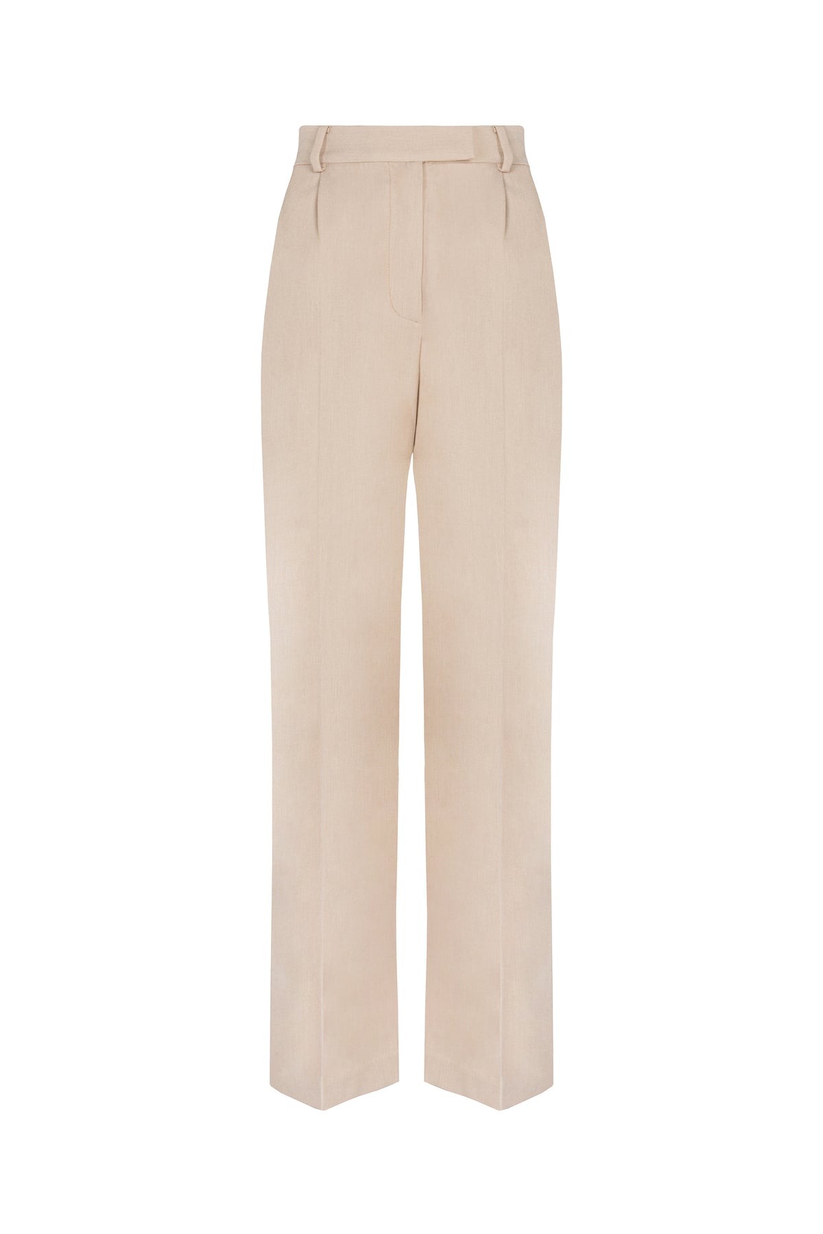 FINAL SALE: Wide Leg Trouser - Tencel Viscose - Oyster