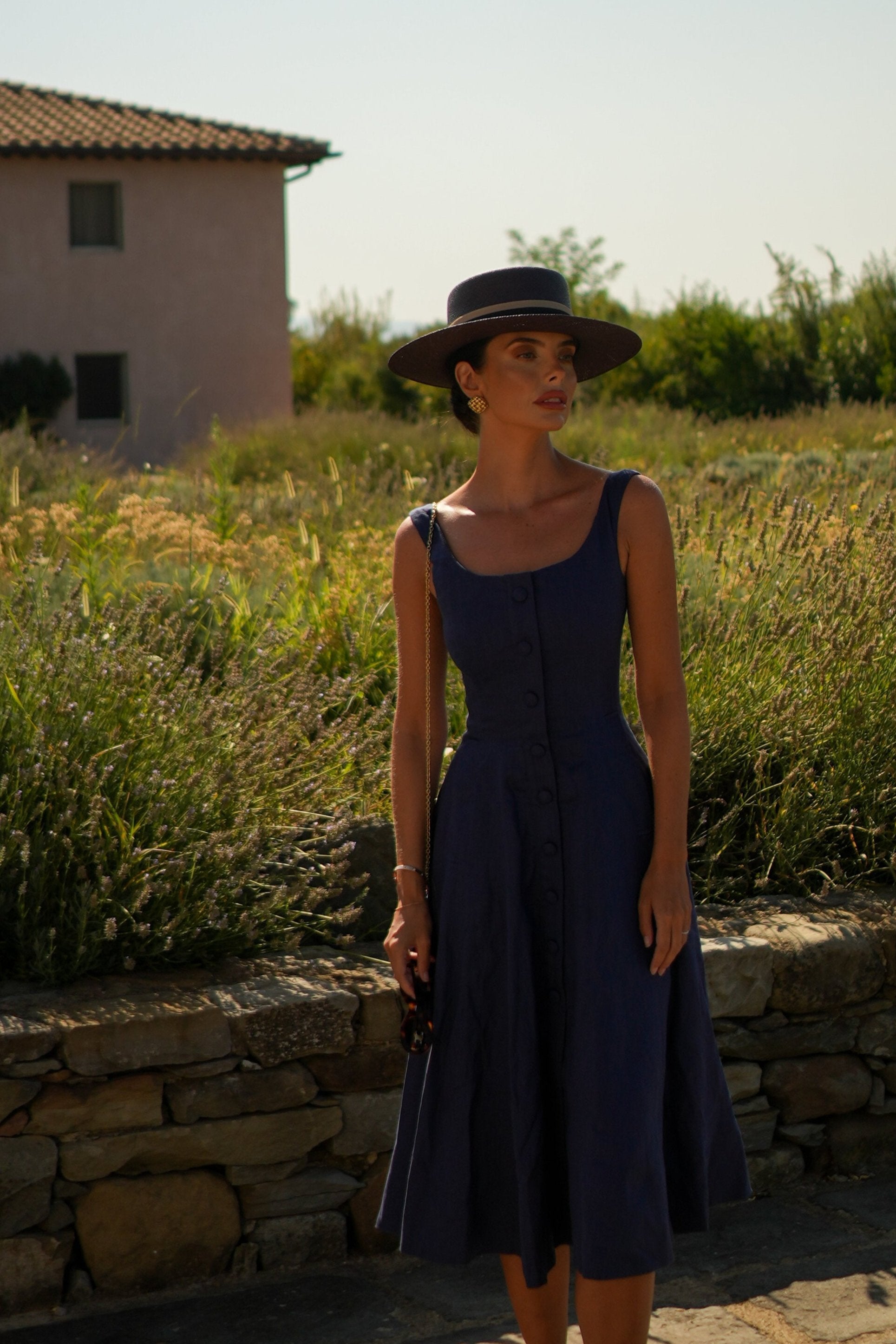 navy blue boatneck dress Boatneck Dress in Navy