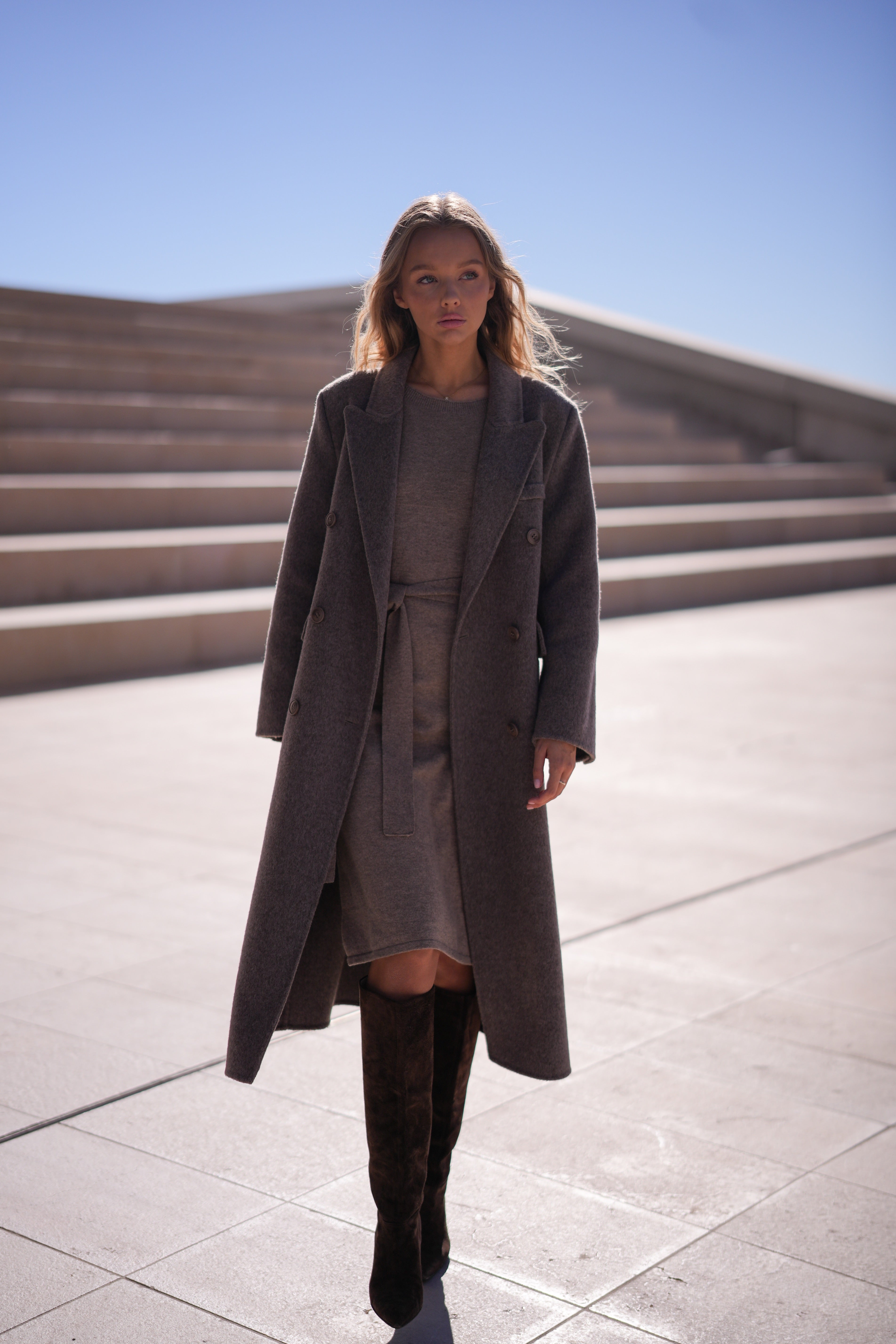 Baby Alpaca Wool Coat (Mink)