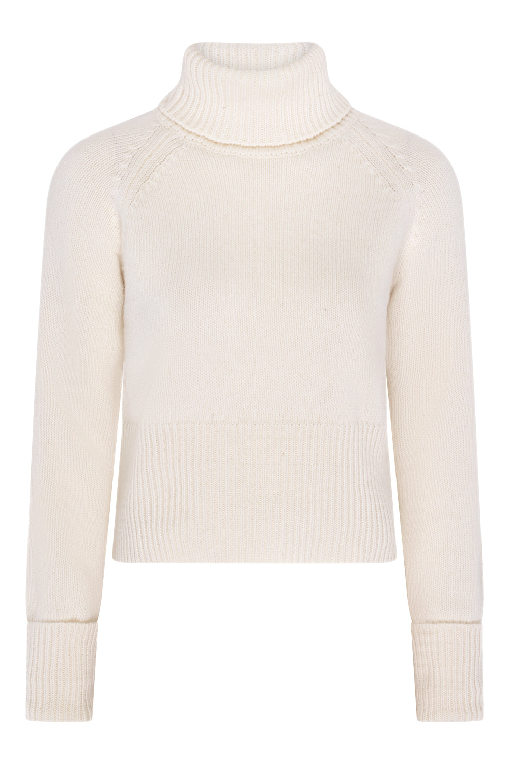 Cashmere Blend Cropped Roll Neck (Chantilly)