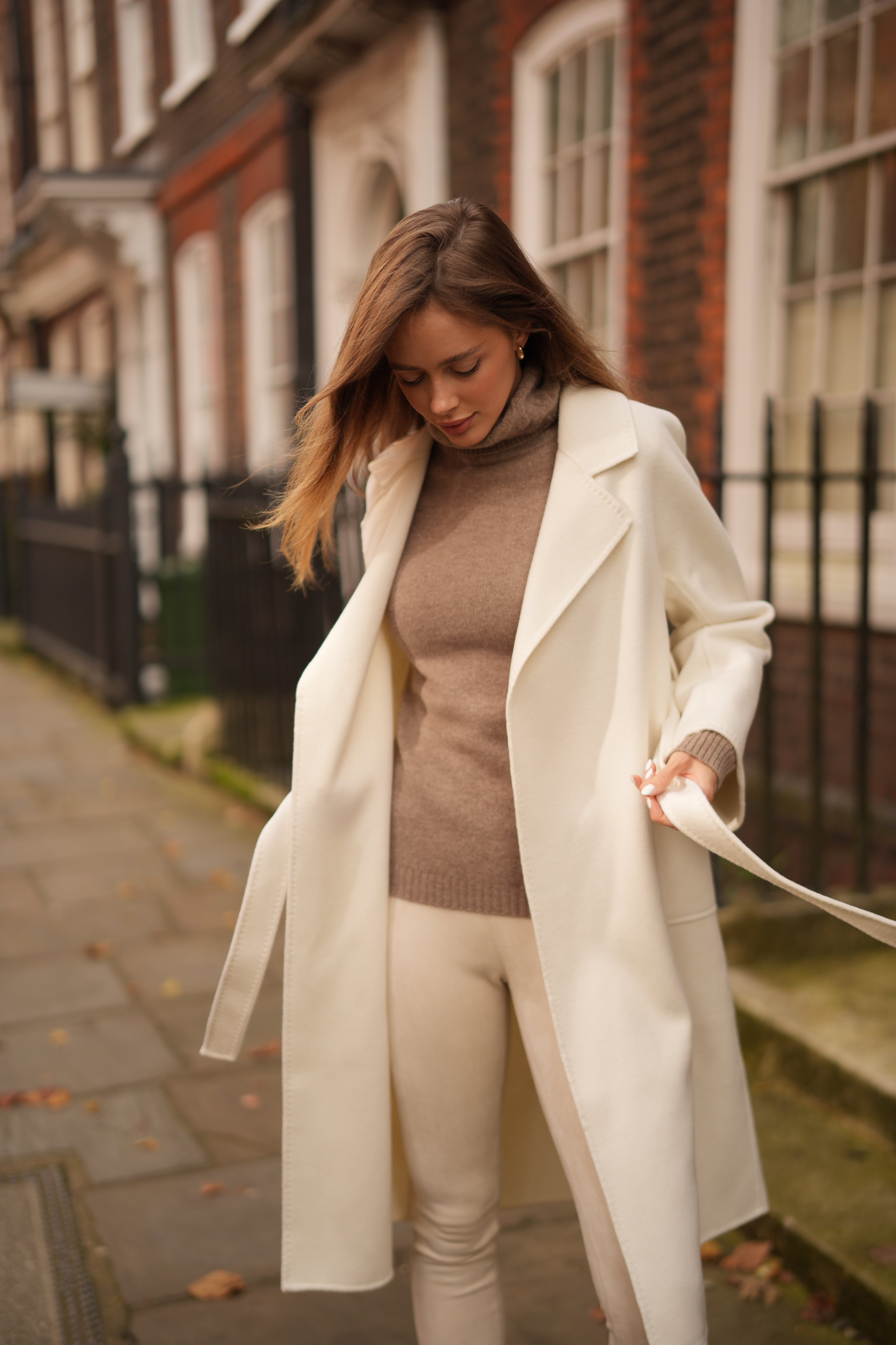 Cashmere & Silk Wool Coat (Chantilly)