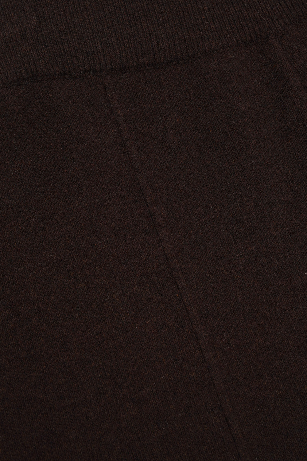 Thick Knitted Centre Seam Trouser (Chocolate)