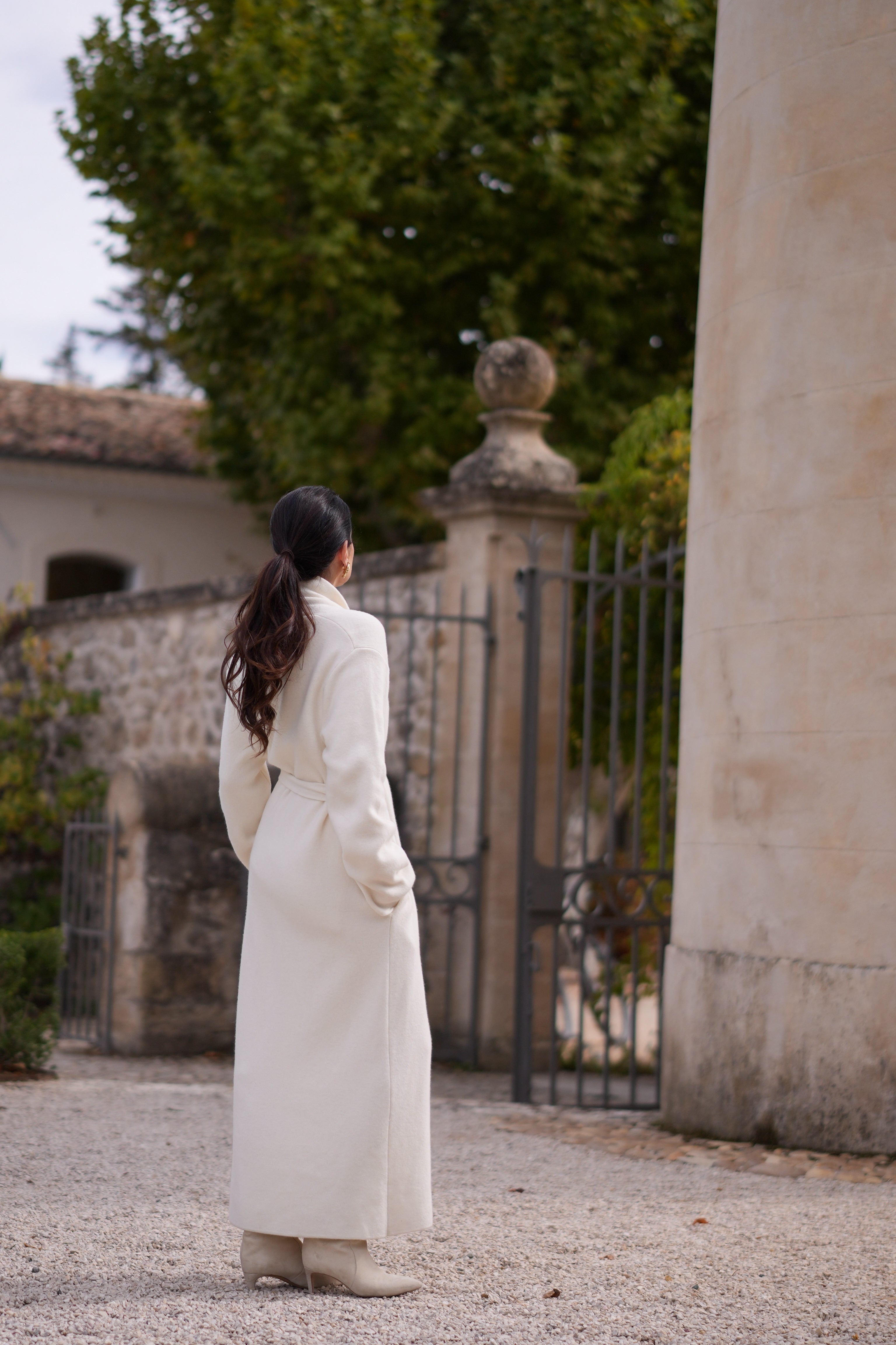 Cashmere Blend Maxi Coatigan (Chantilly)