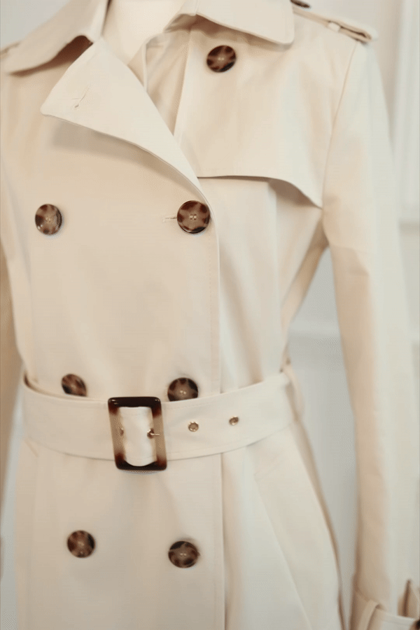 Classic Belted Trench Coat (Chantilly)