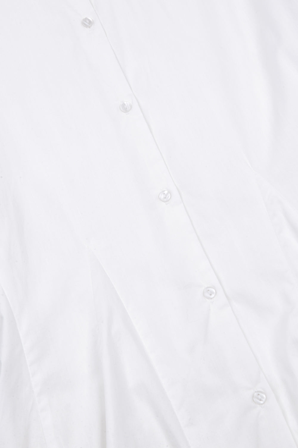 Cotton Fit & Flare Shirt Dress (White)