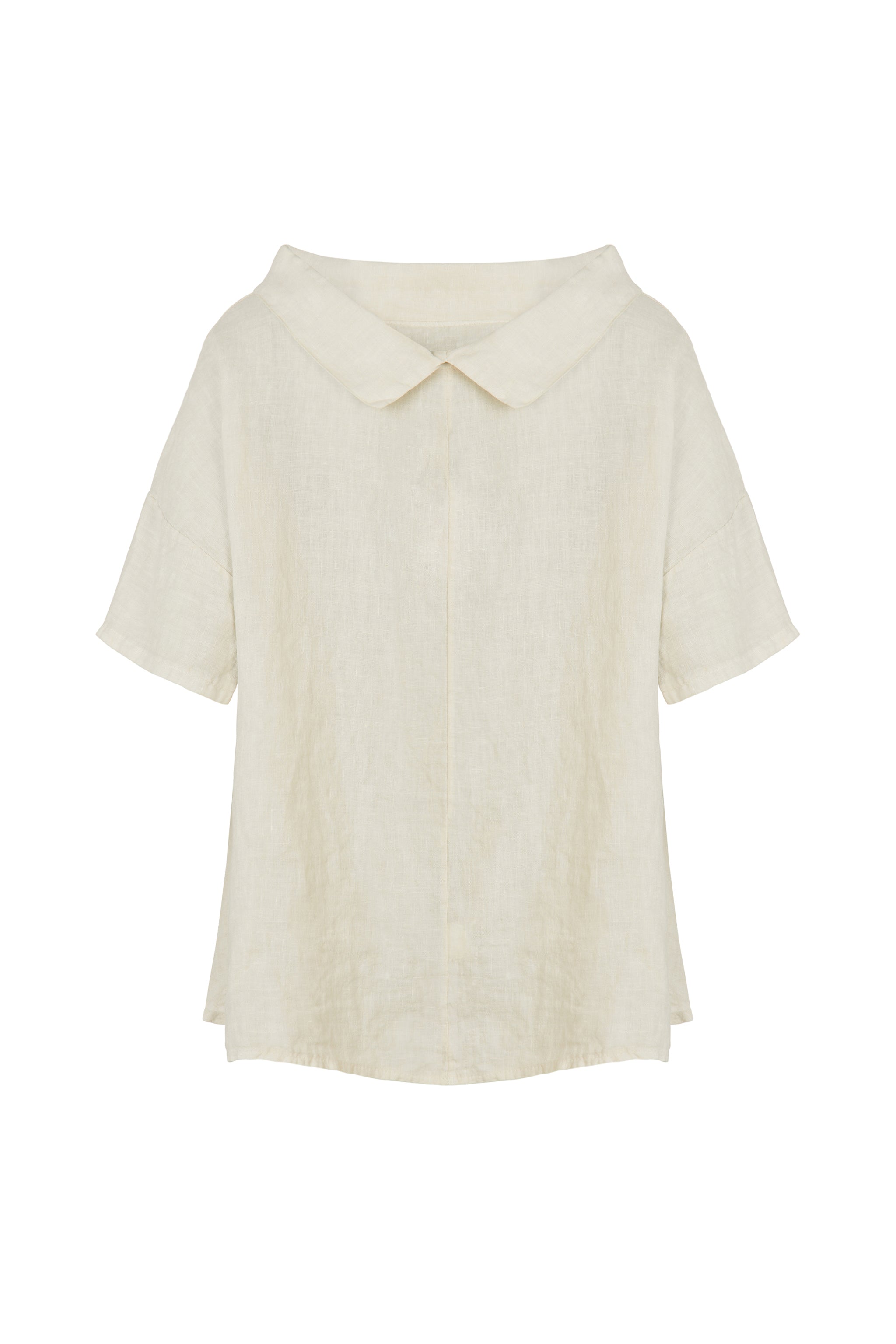 SAMPLE SALE Pure Linen Boat Neck Top (Chantilly)
