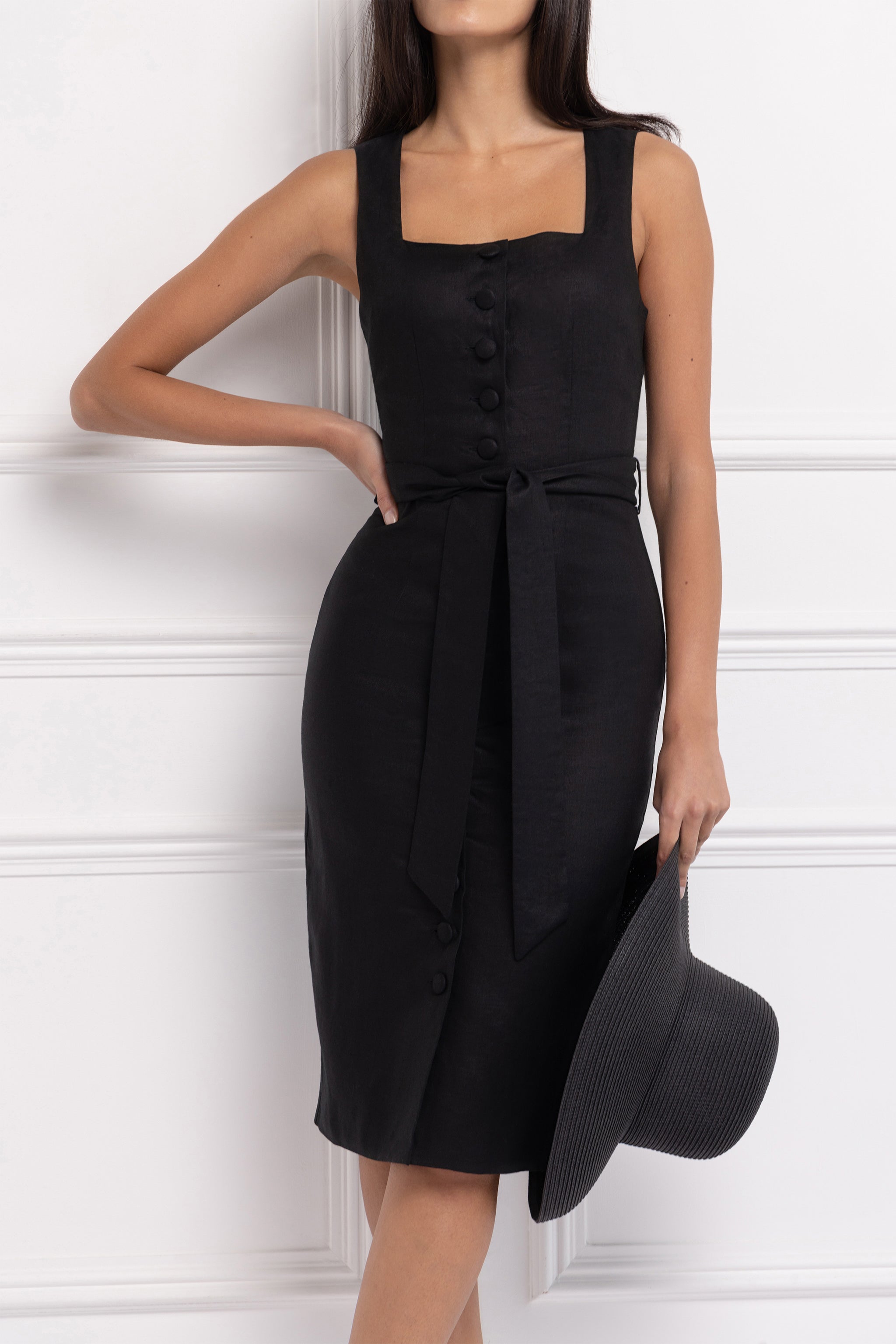 Linen Dress (Black)