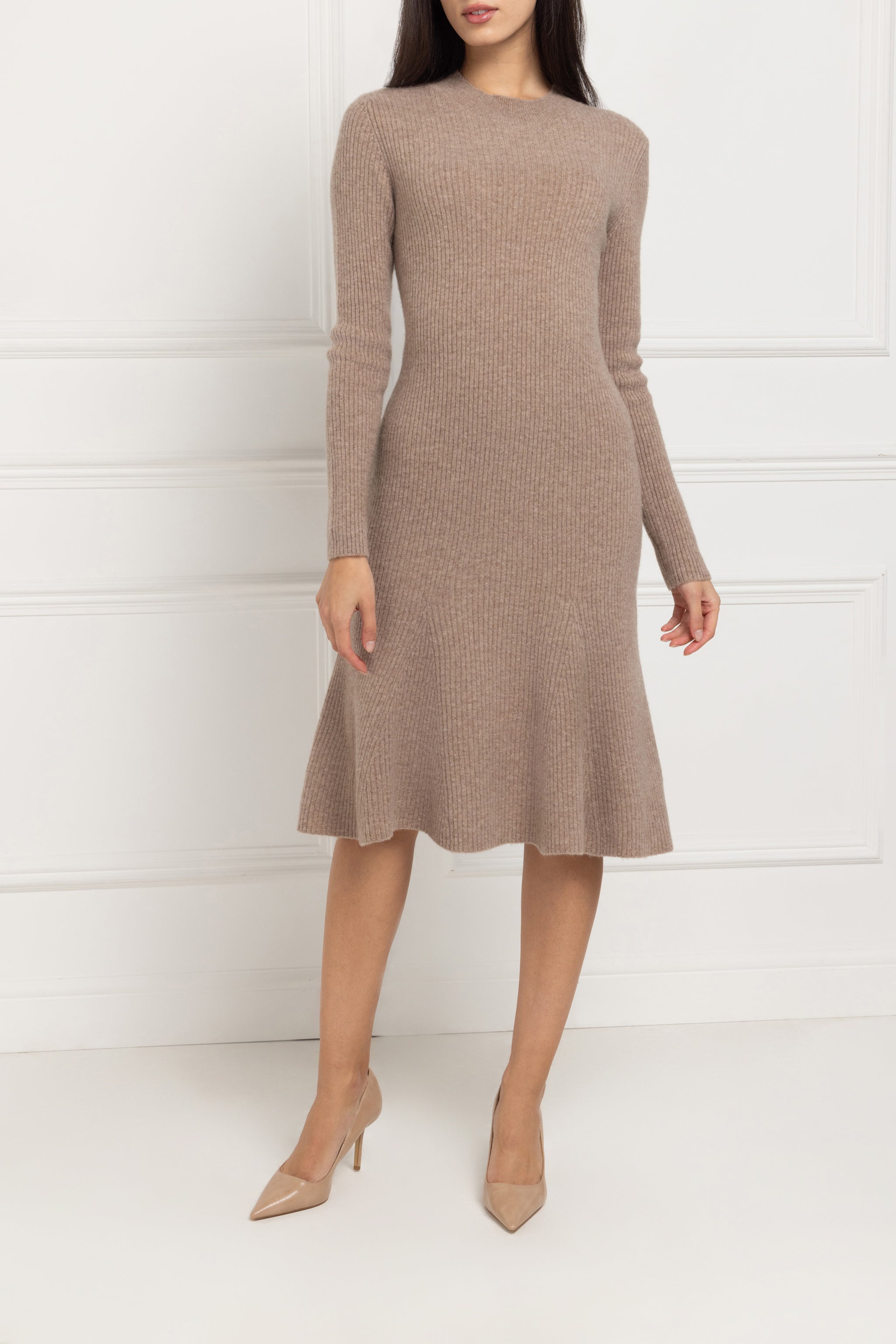 Merino Knitted Dress (Mink) Merino Knitted Dress (Mink)