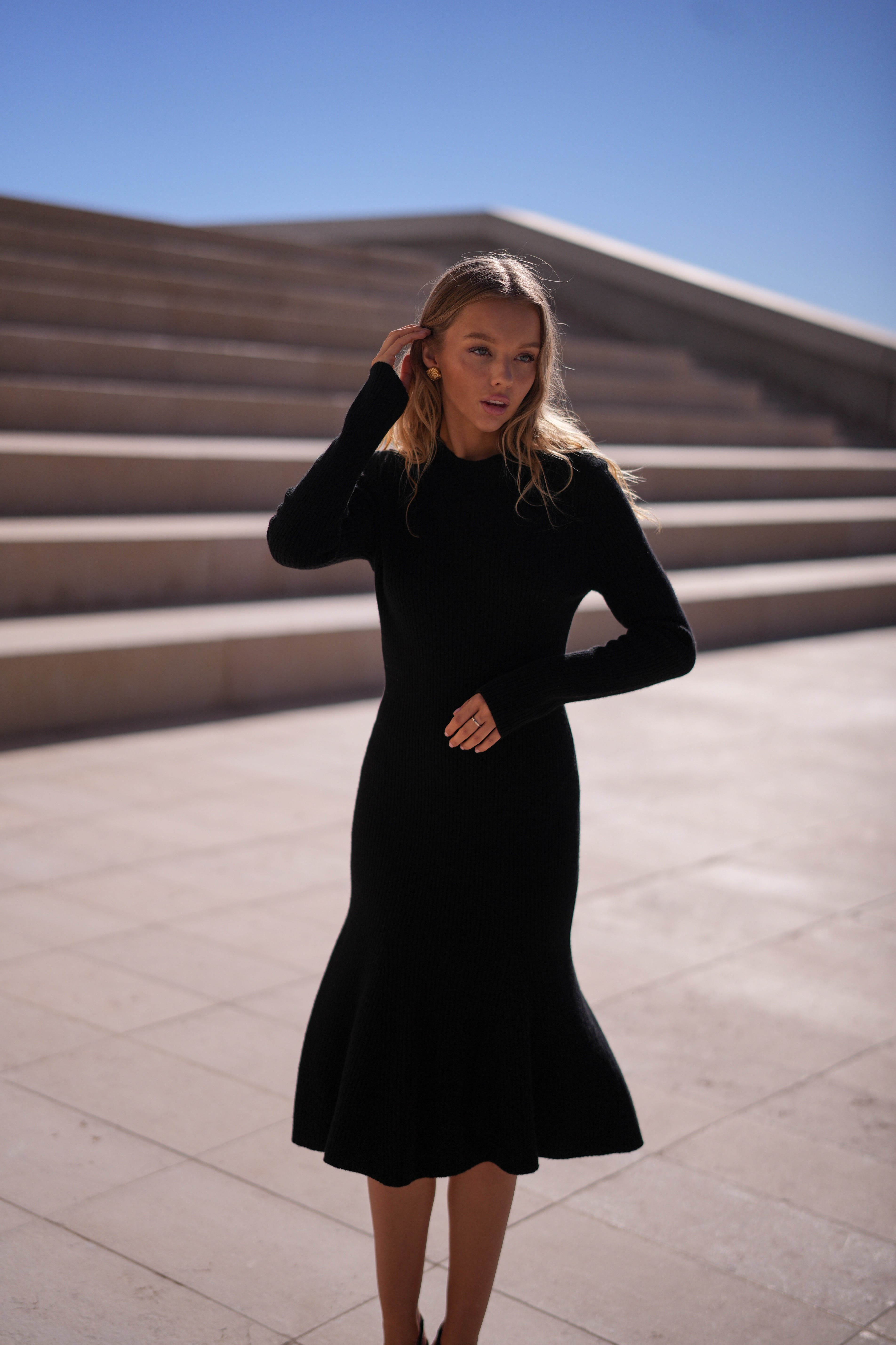 Merino Knitted Dress (Black) Merino Knitted Dress (Black)