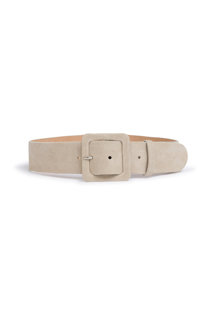 Suede Leather Waist Belt (Stone)