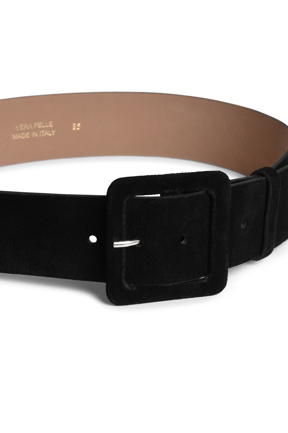 Suede Leather Waist Belt (Black)