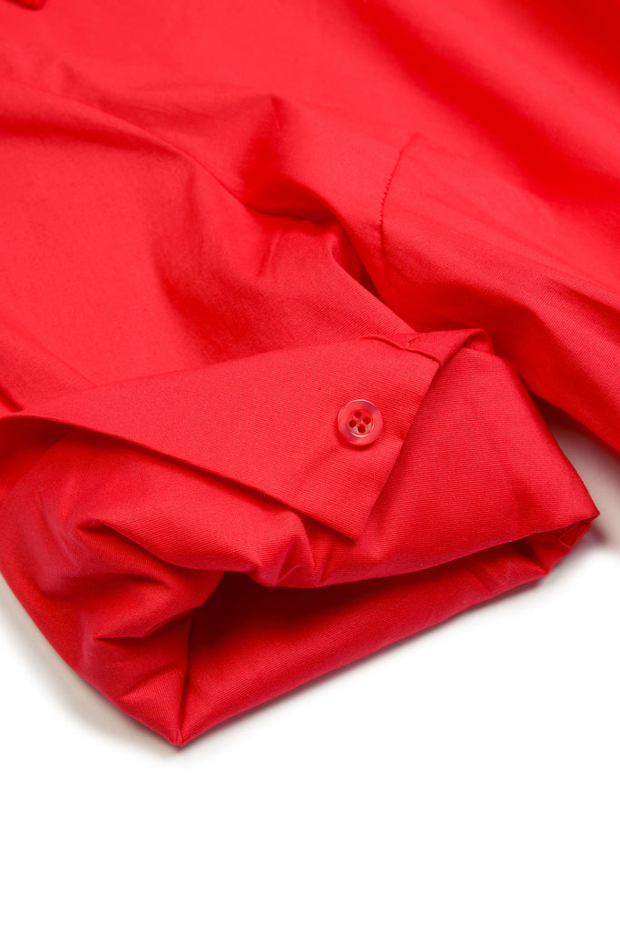 Tiered Maxi Shirt Dress (Ruby)