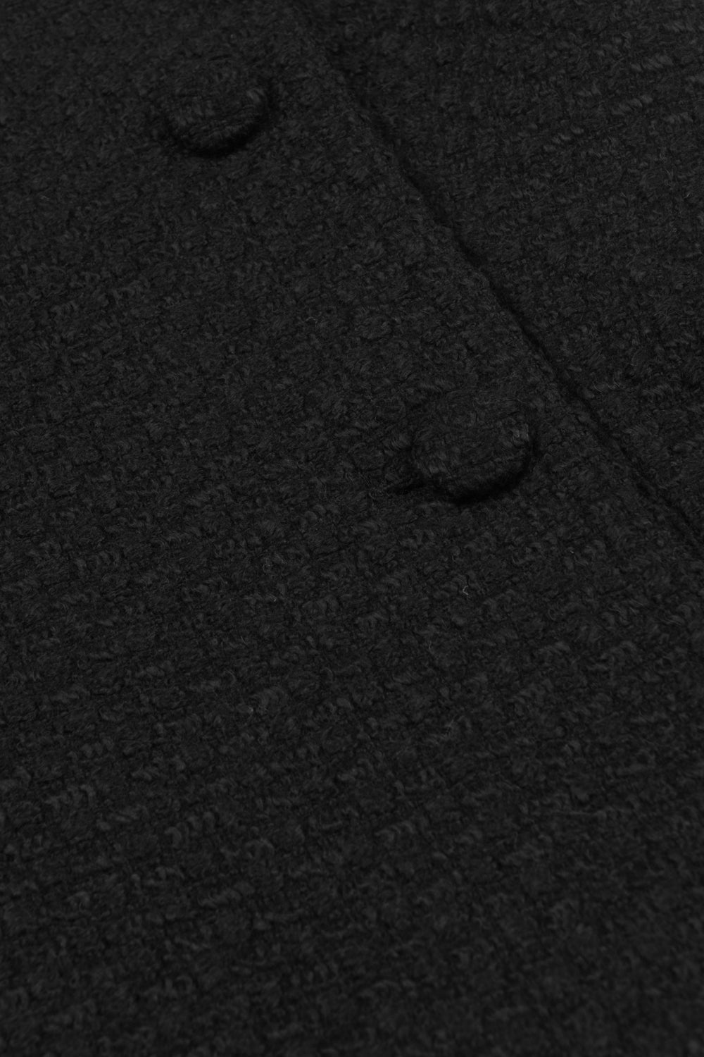 Tweed Boat Neck Jacket (Black)