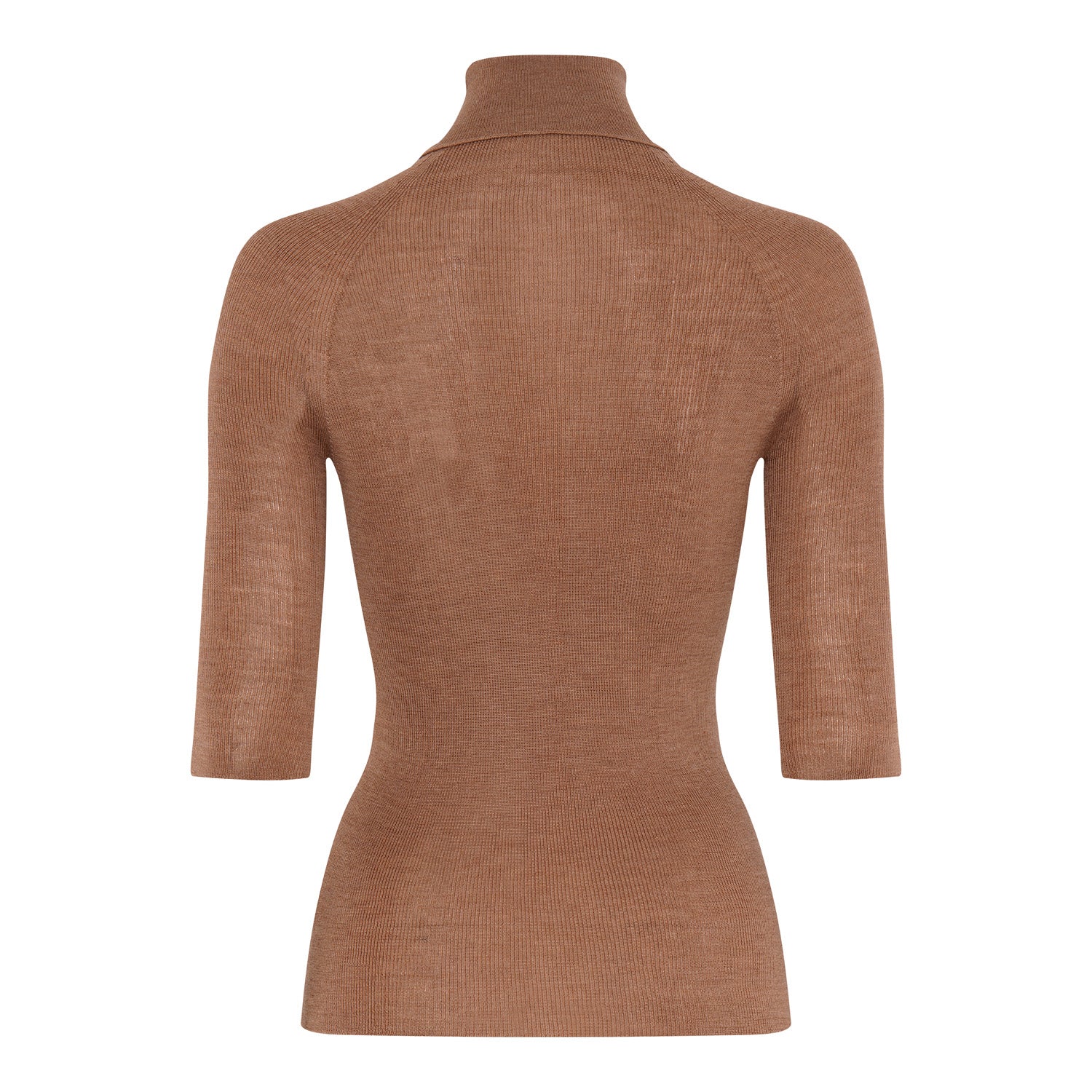 Virgin Merino 3/4 Turtle Neck (Camel)