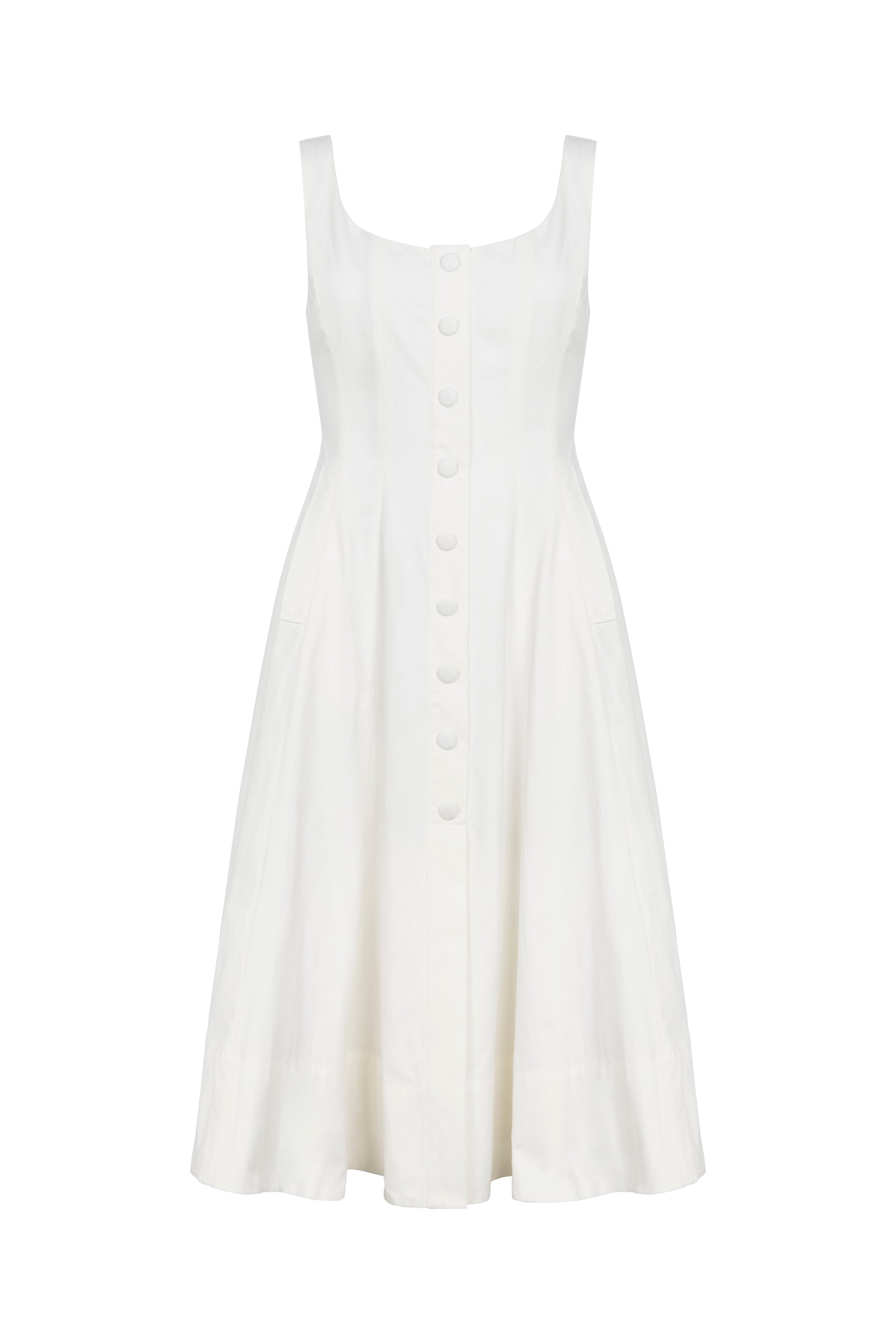 Boat Neck Dress (White) | Aavelle Boat Neck Dress (White) | Aavelle
