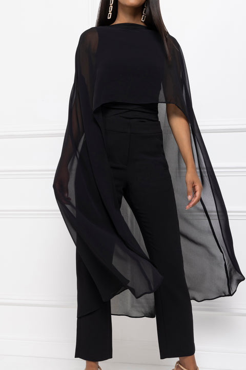 Chiffon Cape (Black)