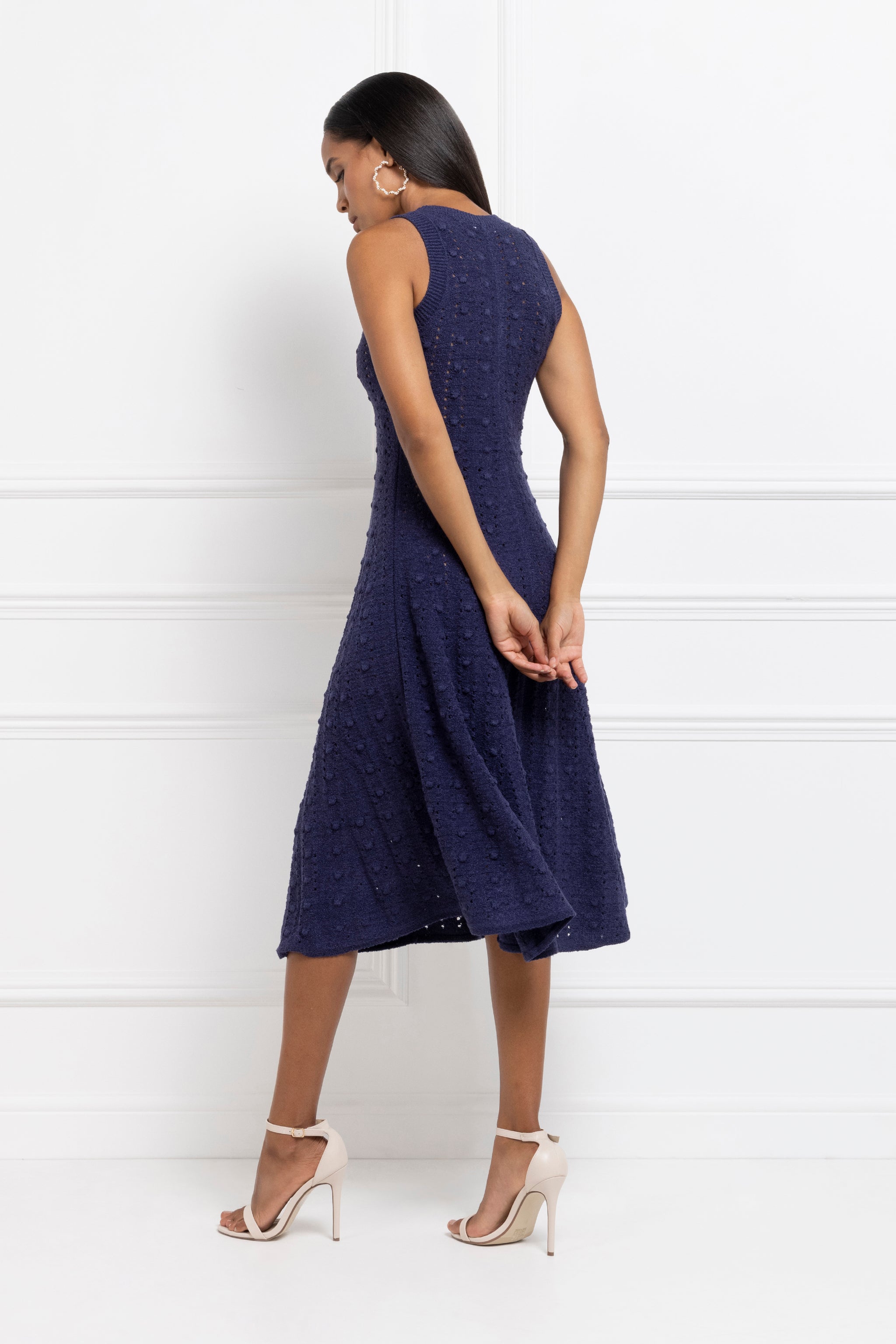Crochet Knit Dress (Navy) | Aavelle Crochet Knit Dress (Navy) | Aavelle