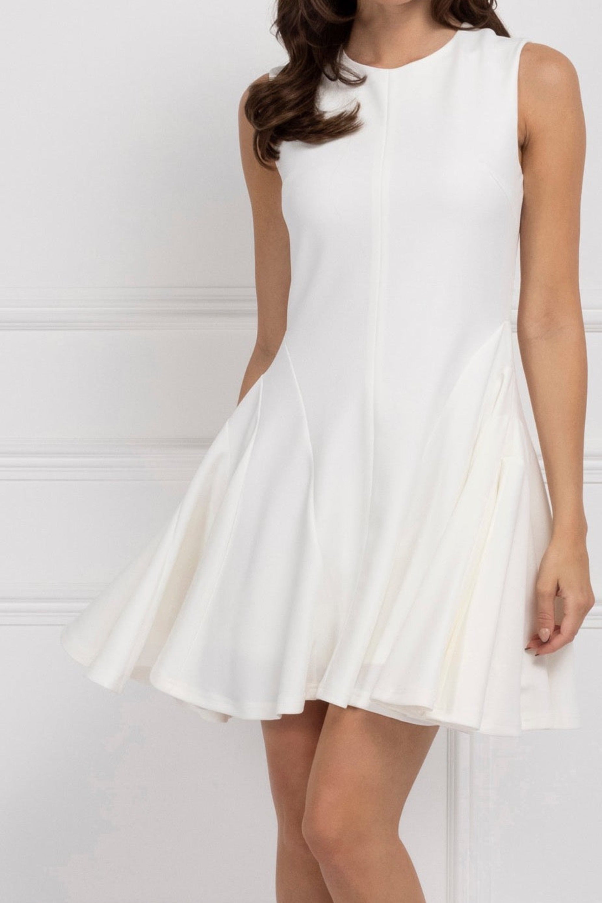 Fit & Flare Dress (White) | Aavelle Fit & Flare Dress (White) | Aavelle