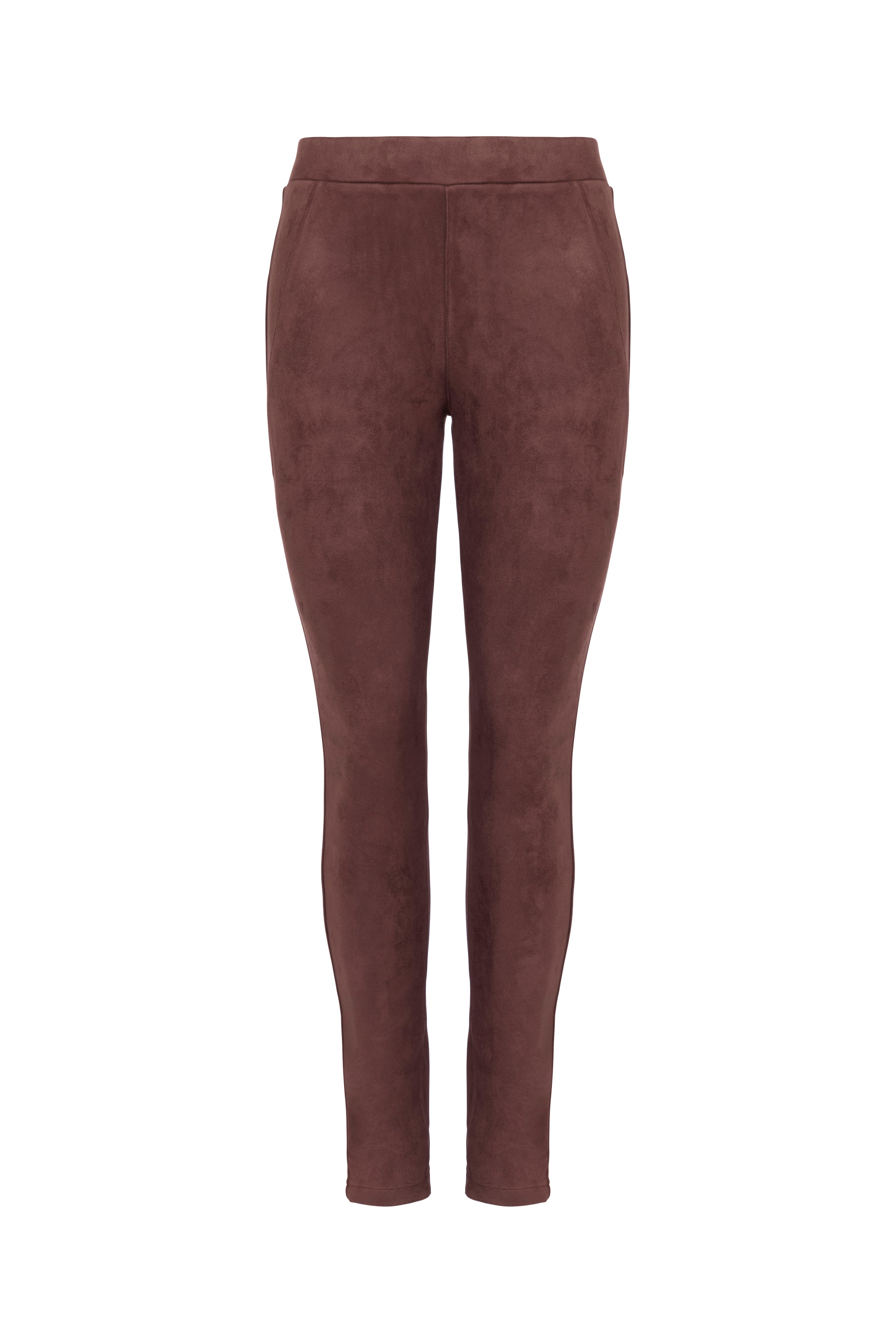 Faux Suede Leggings (Chocolate) Aavelle
