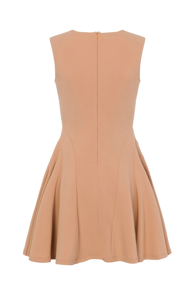 Fit & Flare Dress (Peach)