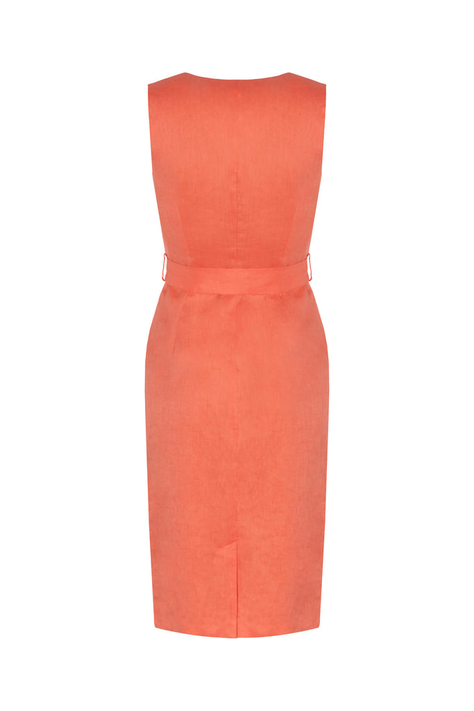 Linen Dress (Coral)