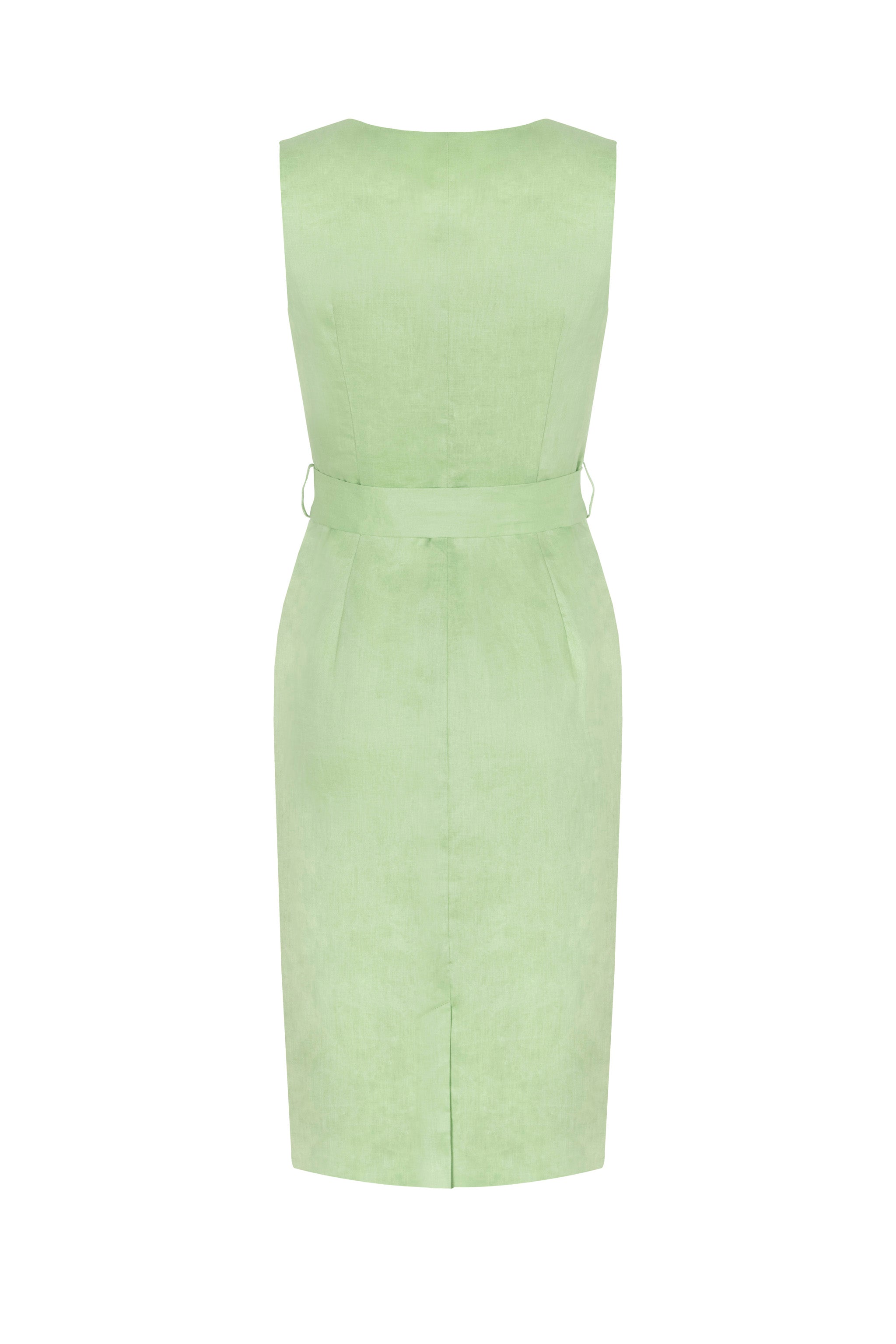 Linen Dress (Lime) Linen Dress (Lime)