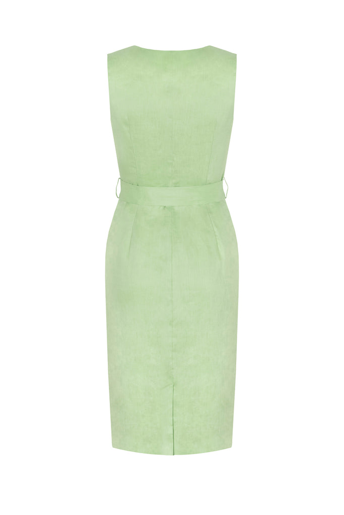 Linen Dress (Lime)