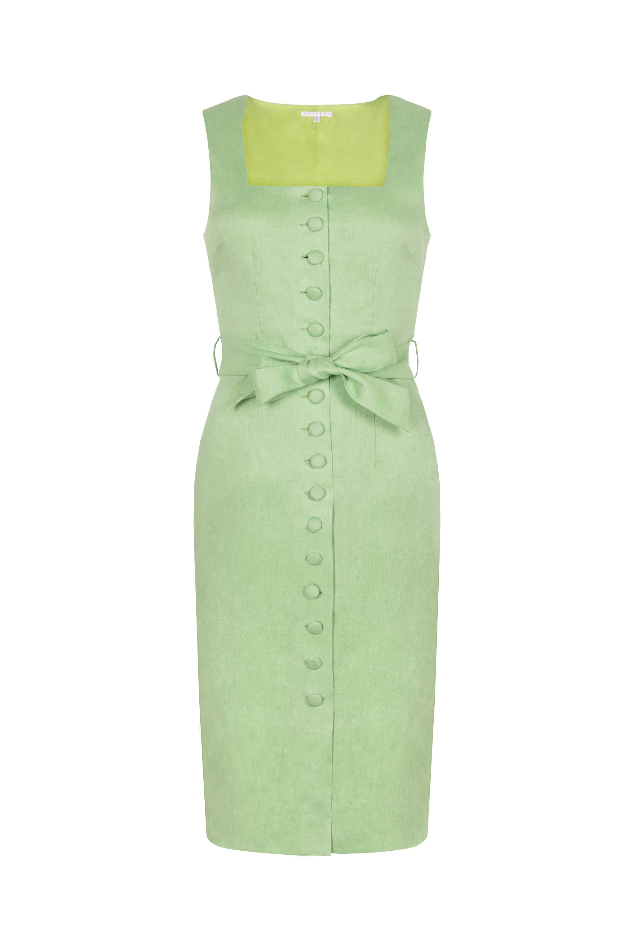 Linen Dress (Lime)