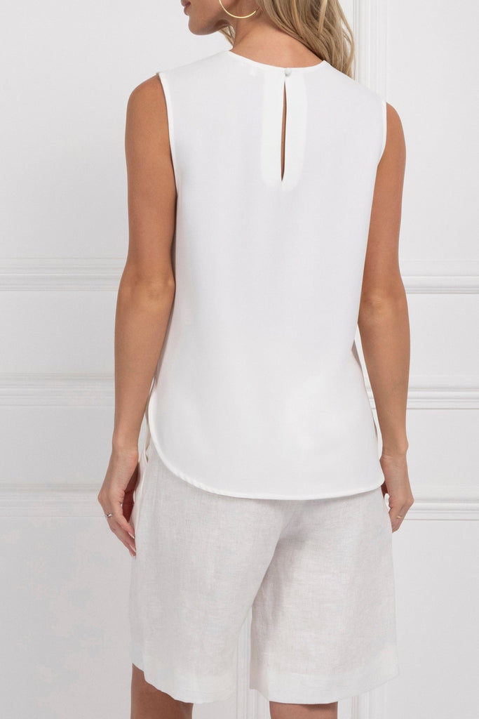 Luxury Crepe Vest (White)