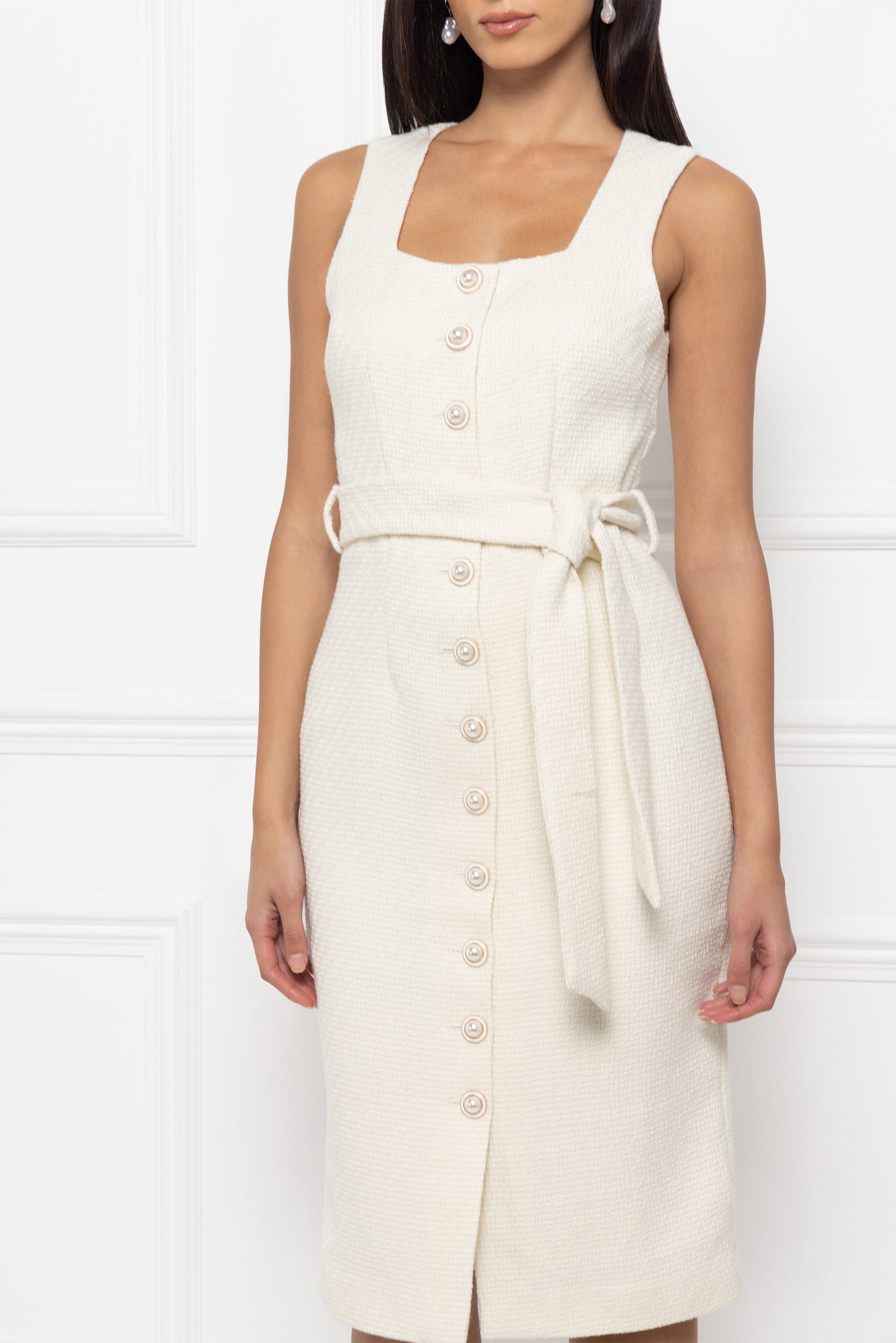 Pearl Tweed Dress (Chantilly)
