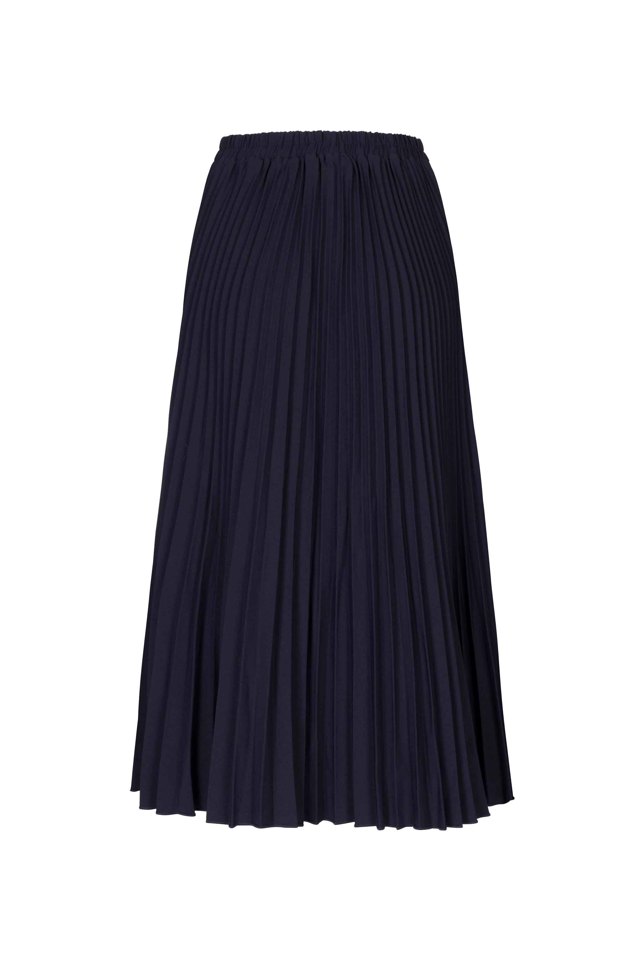 Pleated Midi Skirt (Navy)