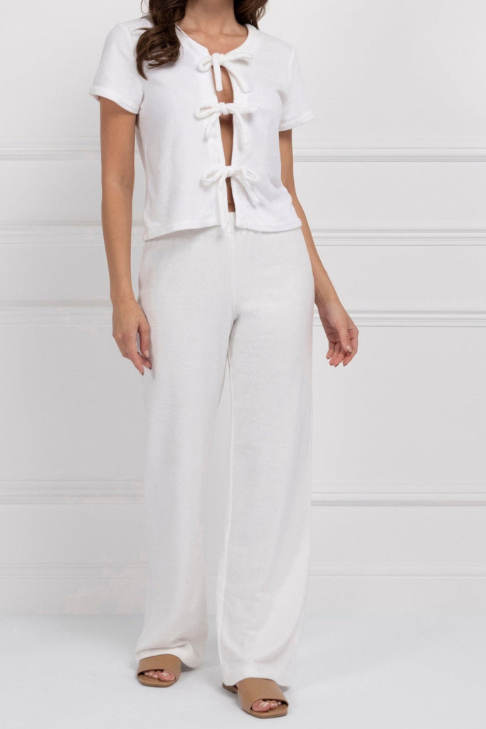 Towelling Trousers (White)