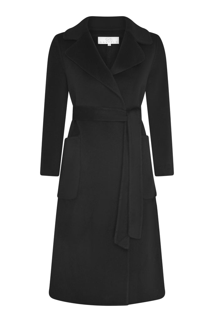 Ultra Soft Pure Wool Coat (Black)